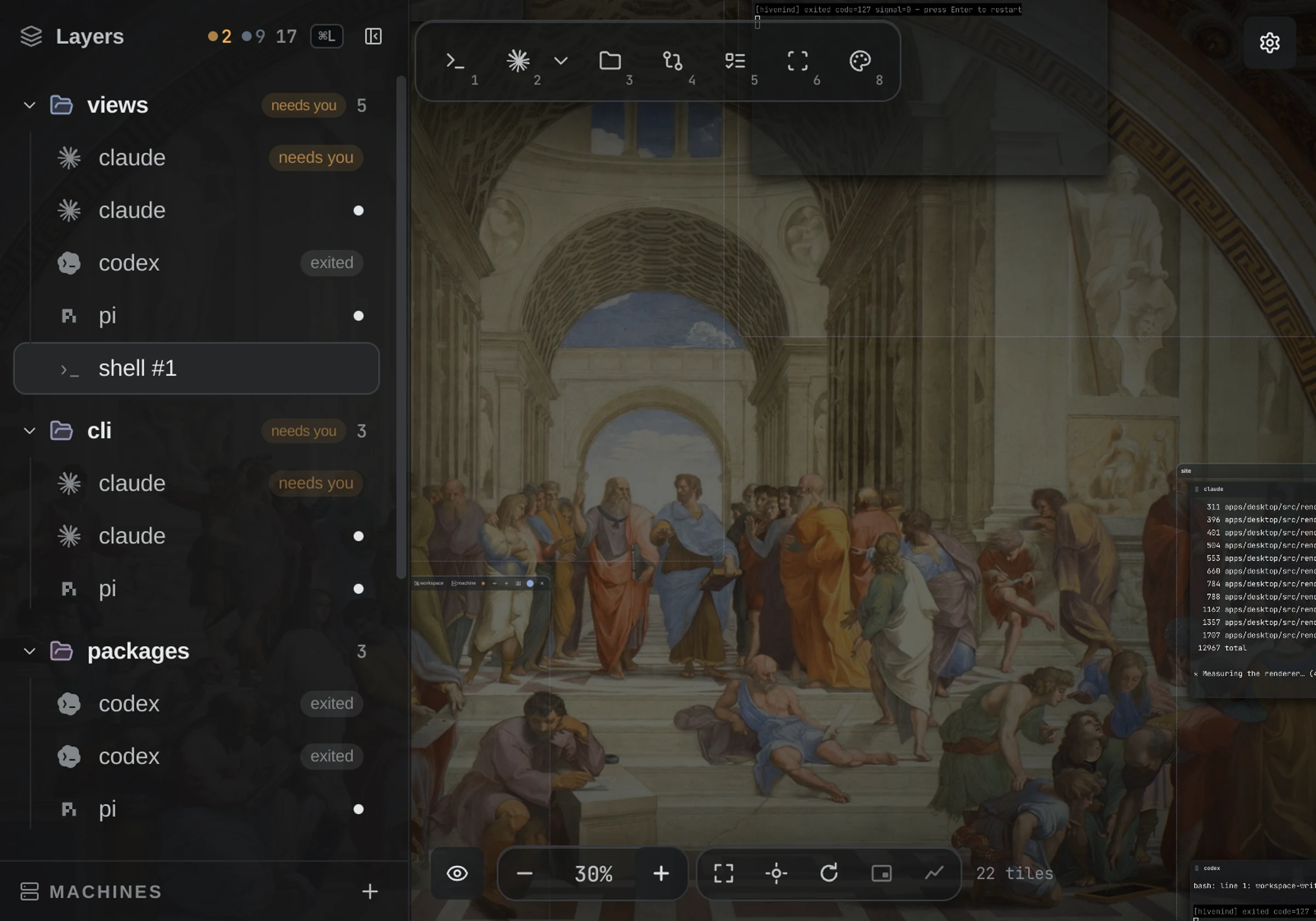 Canvas — frames you drag and arrange